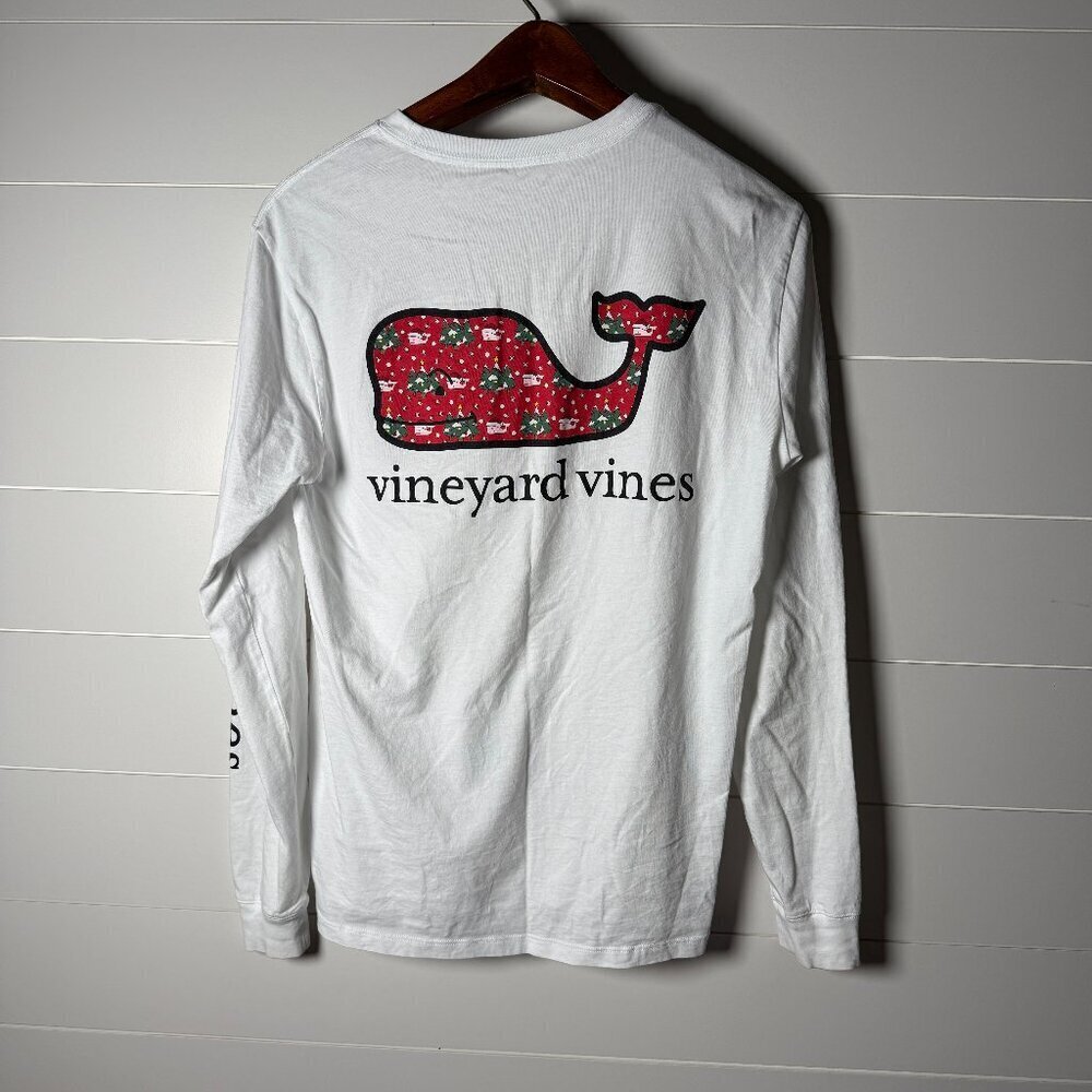 Vineyard Vines Christmas Long Sleeve T-Shirt Size XS White